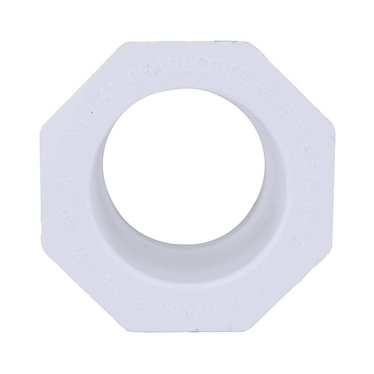 Charlotte Pipe - PVC021071350 - Schedule 40 2 in. Spigot x 1-1/4 in. Dia. Slip PVC Reducing Bushing