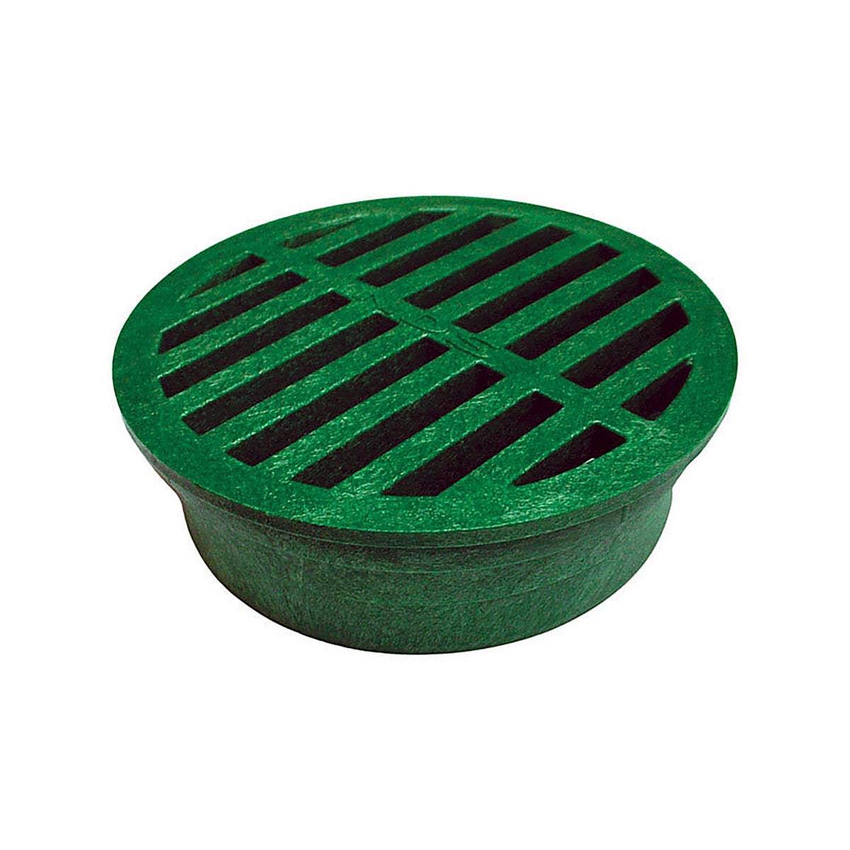 NDS - 13 - 4 in. Green Round Polyolefin Drain Grate