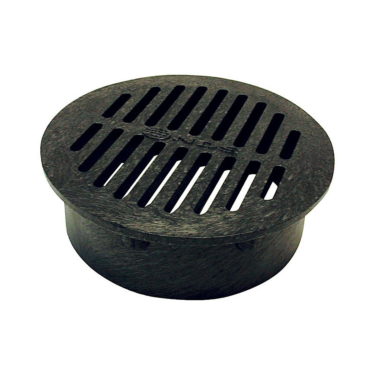 NDS - 40 - 6 in. Black Round Polyethylene Drain Grate