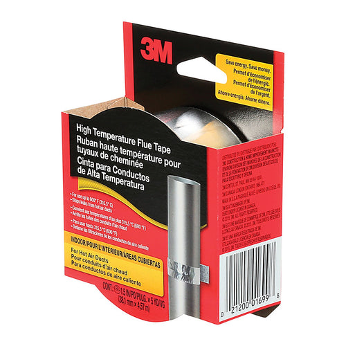 3M - 2113NA - Scotch 1.5 in. W x 5 yd. L Silver Flue Tape
