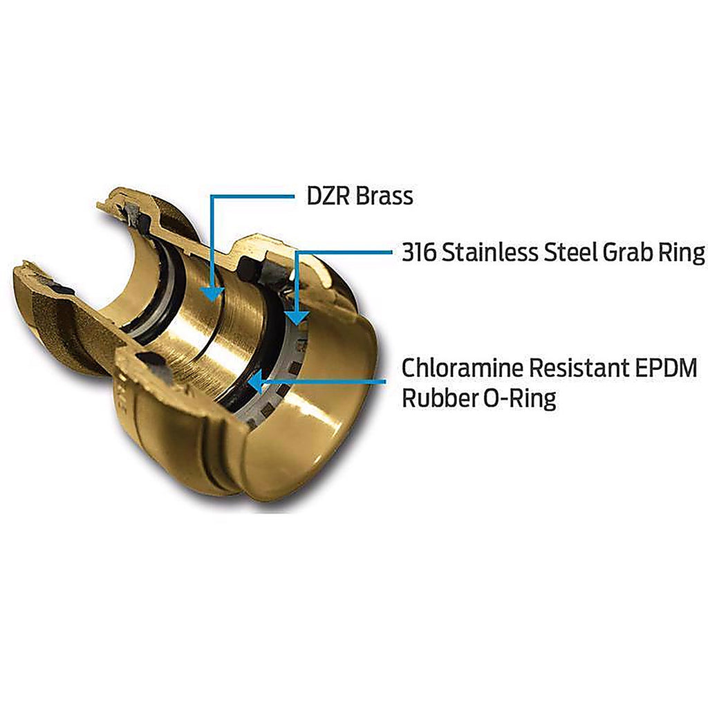 SharkBite - 24735LF - 1/2 in. Brass Push Fit Ball Valve