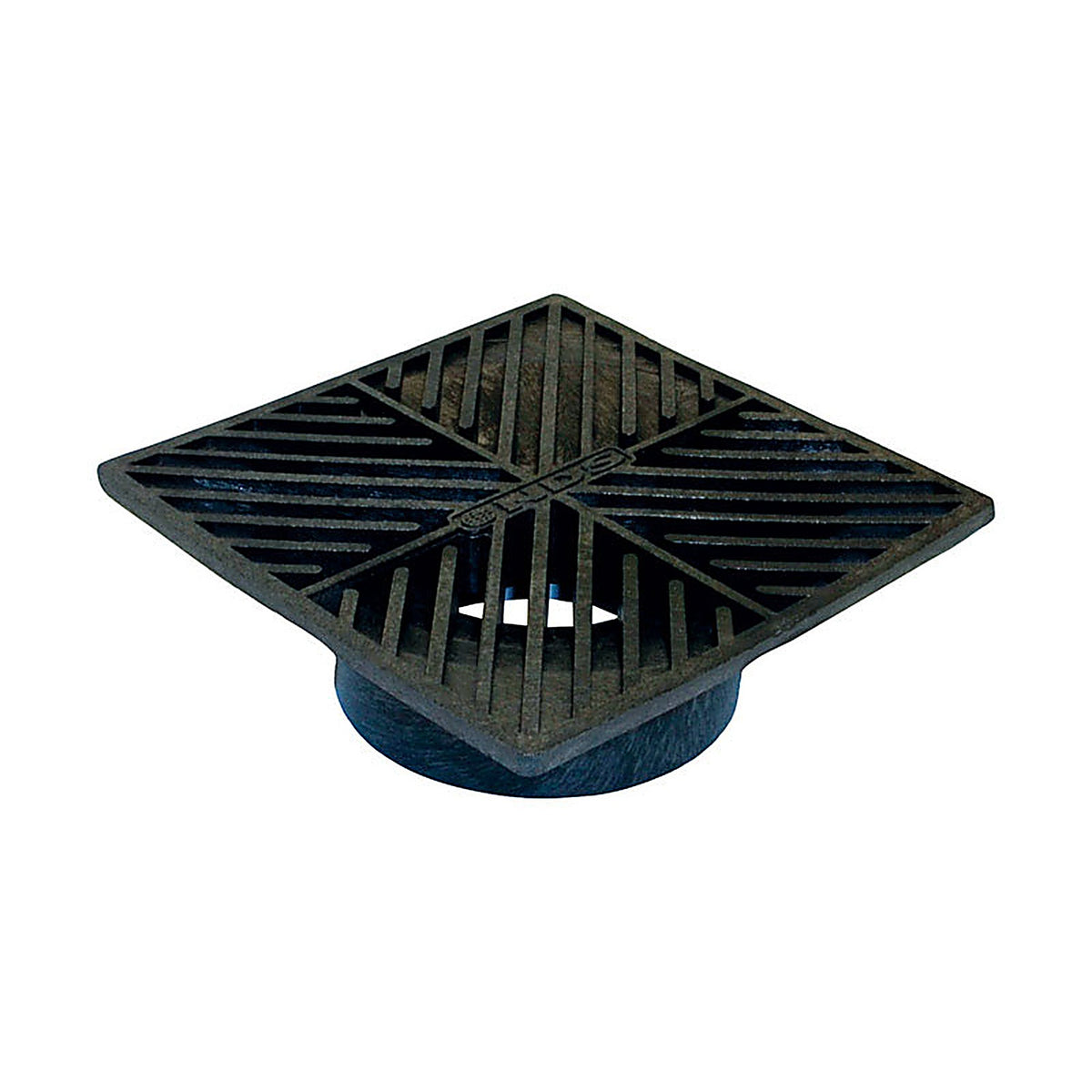 NDS - 0004 - 6 in. Black Square Polyethylene Drain Grate