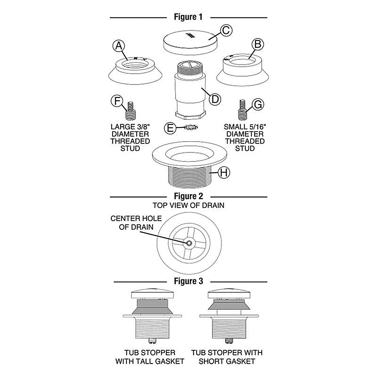 Danco - 9D00010755 - 5/16 in. Brushed Nickel Plastic Tub Stopper