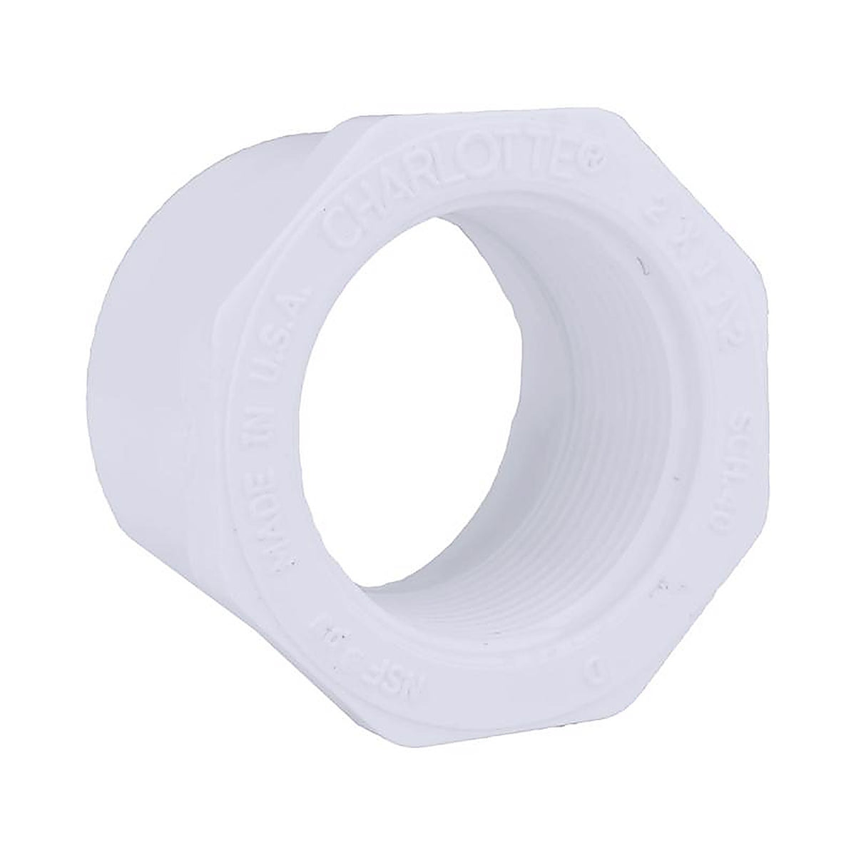 Charlotte Pipe - PVC021083200 - Schedule 40 2 in. Spigot x 1-1/2 in. Dia. FPT PVC Reducing Bushing
