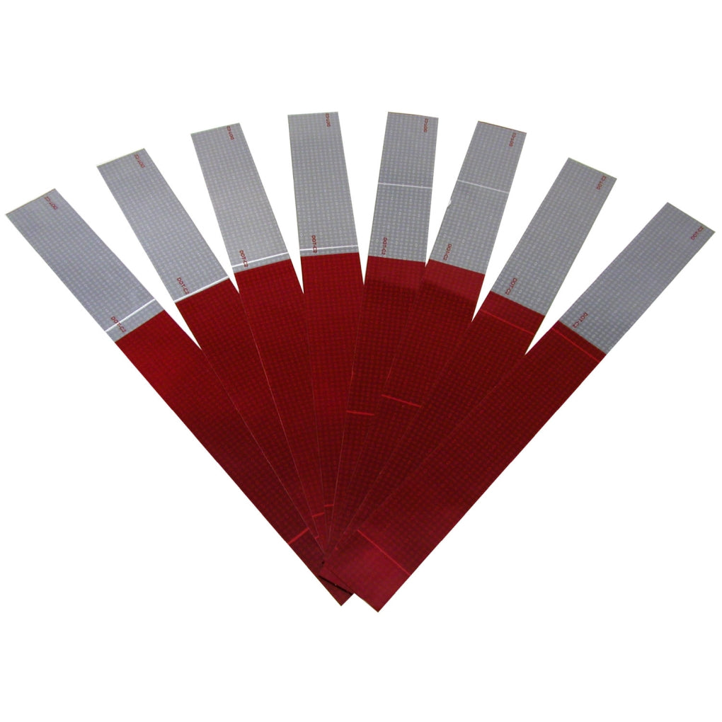 Peterson - 465K - Reflective Marking Tape 2 in Red/White-8 Strip Kit