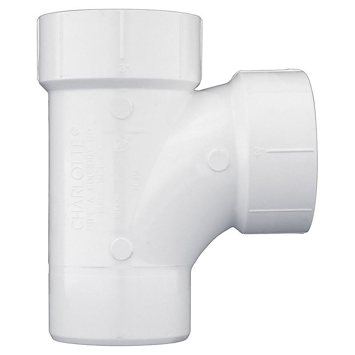 Charlotte Pipe - PVC004030600 - Schedule 40 1-1/2 in. Hub x 1-1/2 in. Dia. Hub PVC Sanitary Street Tee