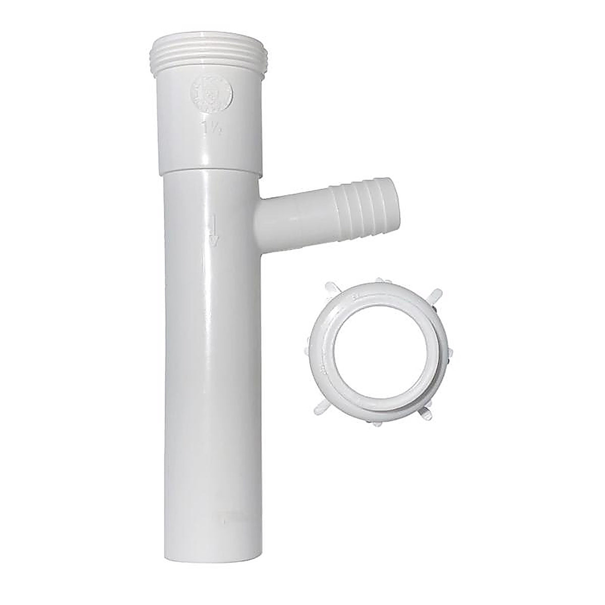 Plumb Pak - PP66-4W - 1-1/2 in. Dia. x 8 in. L Plastic Branch Tailpiece
