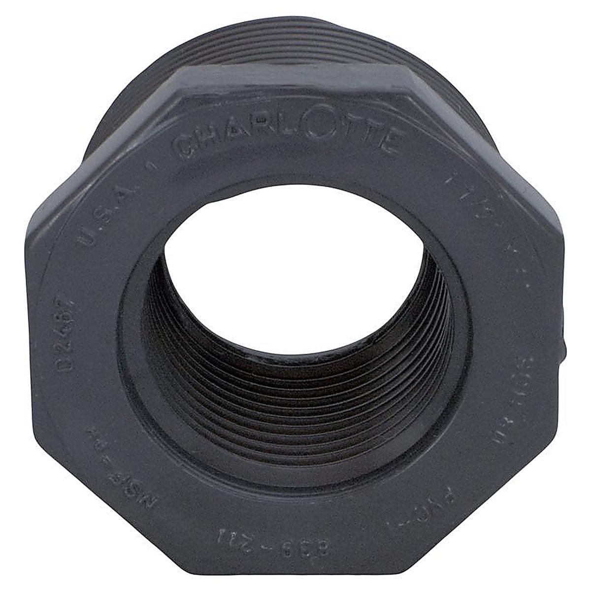Charlotte Pipe - PVC082003600 - Schedule 80 1-1/2 in. MPT x 1 in. Dia. FPT PVC 7 in. Reducing Bushing
