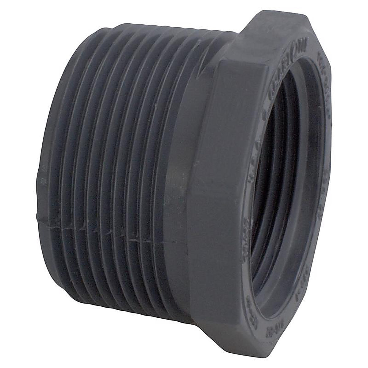 Charlotte Pipe - PVC082004800 - Schedule 80 2 in. MPT x 1-1/2 in. Dia. FPT PVC 7 in. Reducing Bushing