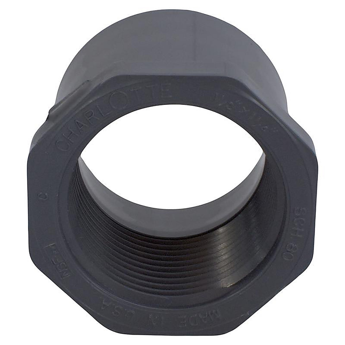 Charlotte Pipe - PVC081083600 - Schedule 80 1-1/2 in. Spigot x 1-1/4 in. Dia. FPT PVC Reducing Bushing