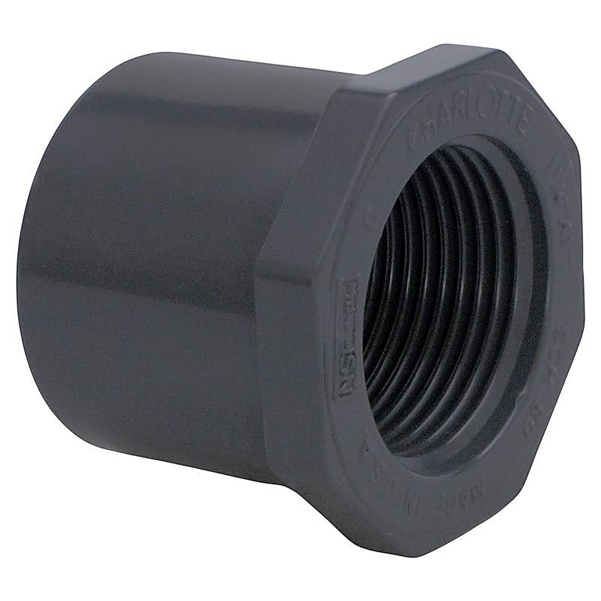 Charlotte Pipe - PVC081082800 - Schedule 80 1-1/4 in. Spigot x 1 in. Dia. FPT PVC Reducing Bushing