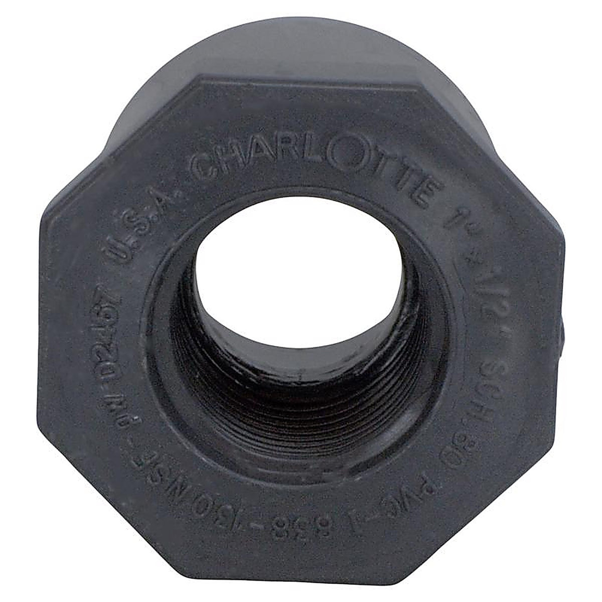 Charlotte Pipe - PVC081082000 - Schedule 80 1 in. Spigot x 1/2 in. Dia. FPT PVC Reducing Bushing