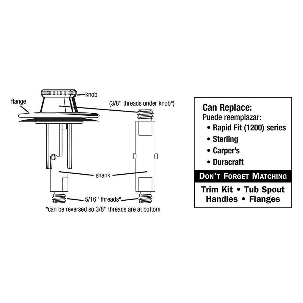 Danco - 9D00088599 - 5/16 in. Chrome Brass Lift Plug and Drain