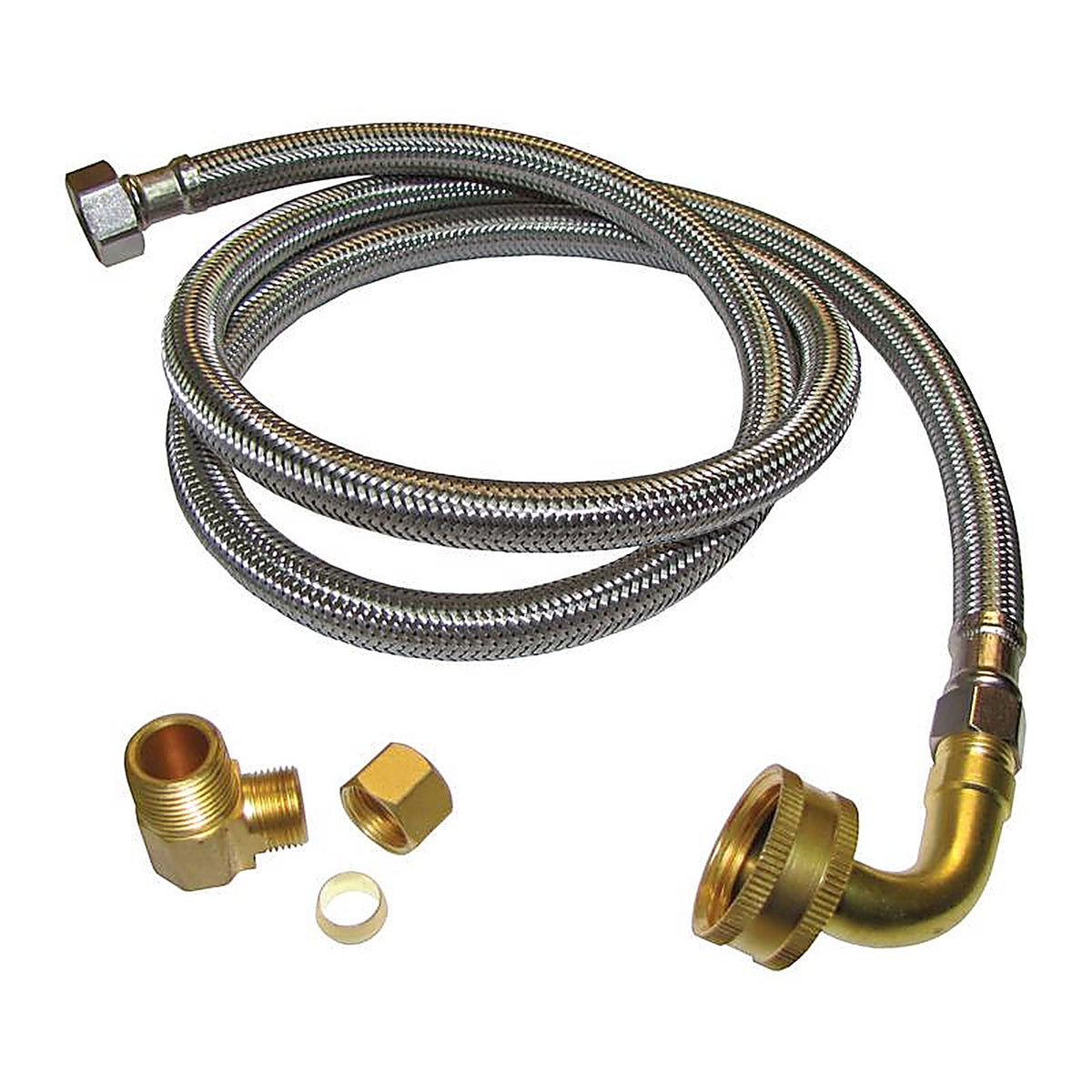 Plumb Pak - PP23834 - 3/8 in. Compression x 3/8 in. Dia. MIP 72 in. Stainless Steel Dishwasher Supply Line