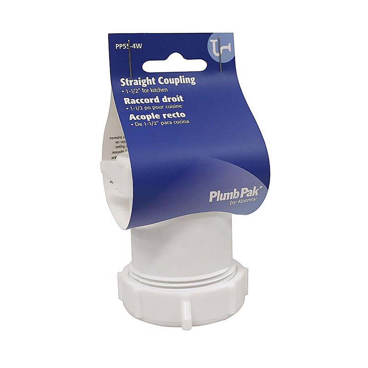 Plumb Pak - PP55-4W - 1.5 in. D Plastic Straight Extension Coupling