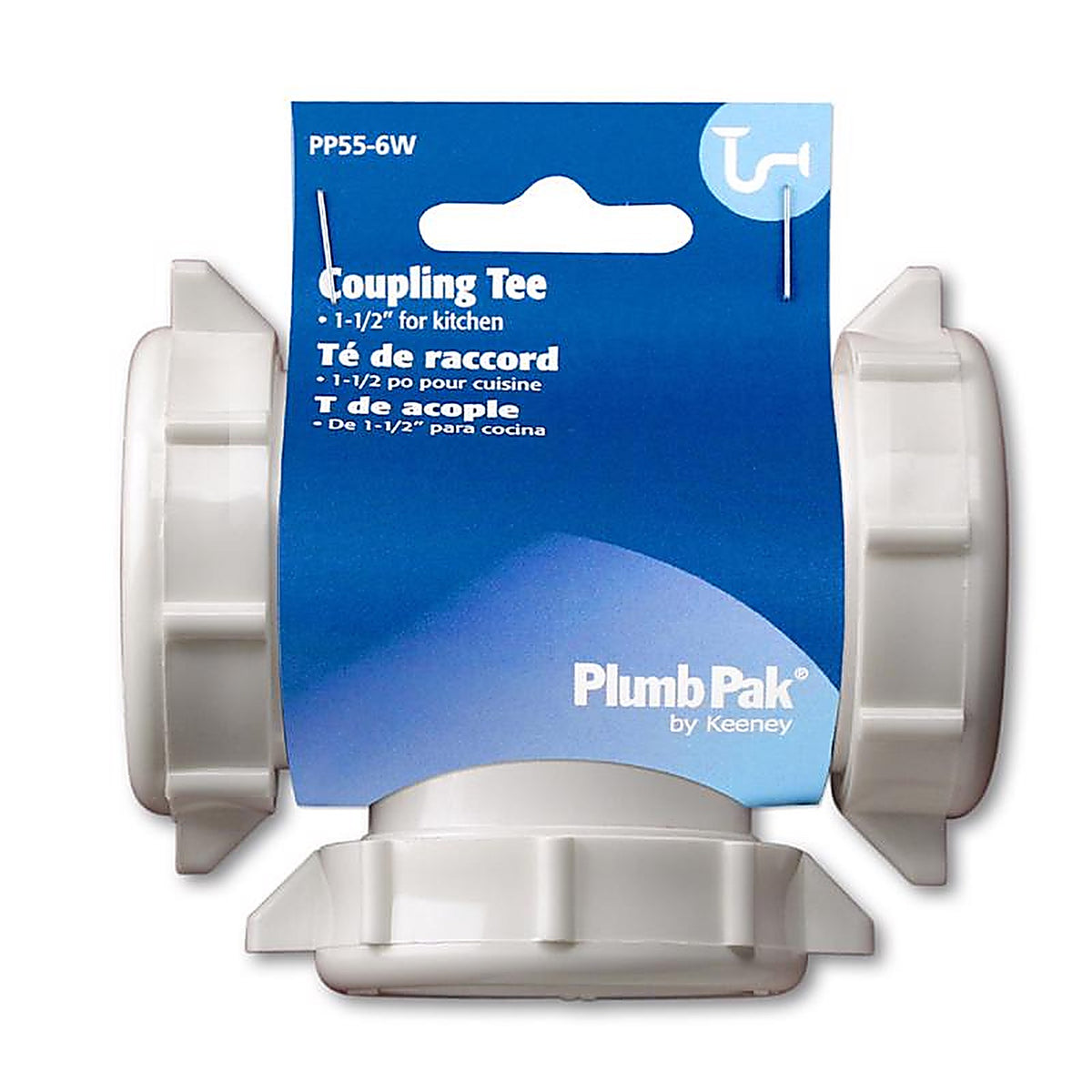 Plumb Pak - PP55-6W - 1-1/2 in. D Plastic 3-Way Coupling Tee