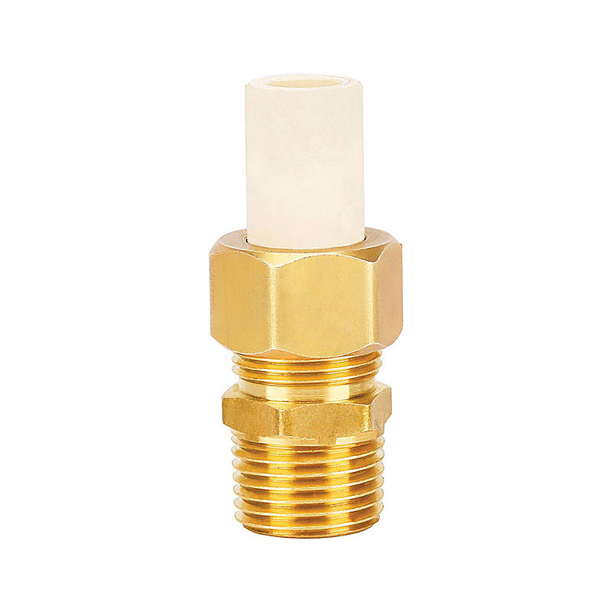 Homewerks - 544-12-12-B - Schedule 40 1/2 in. Compression x 1/2 in. Dia. MPT CPVC/Brass Adapter Coupling