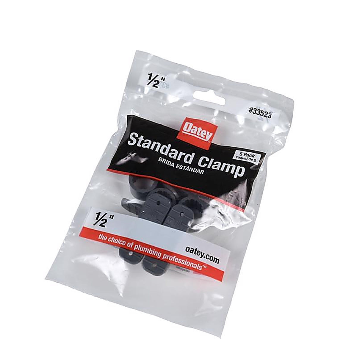 Oatey - 33916 - 1/2 in. Gray Polypropylene Pipe Clamps
