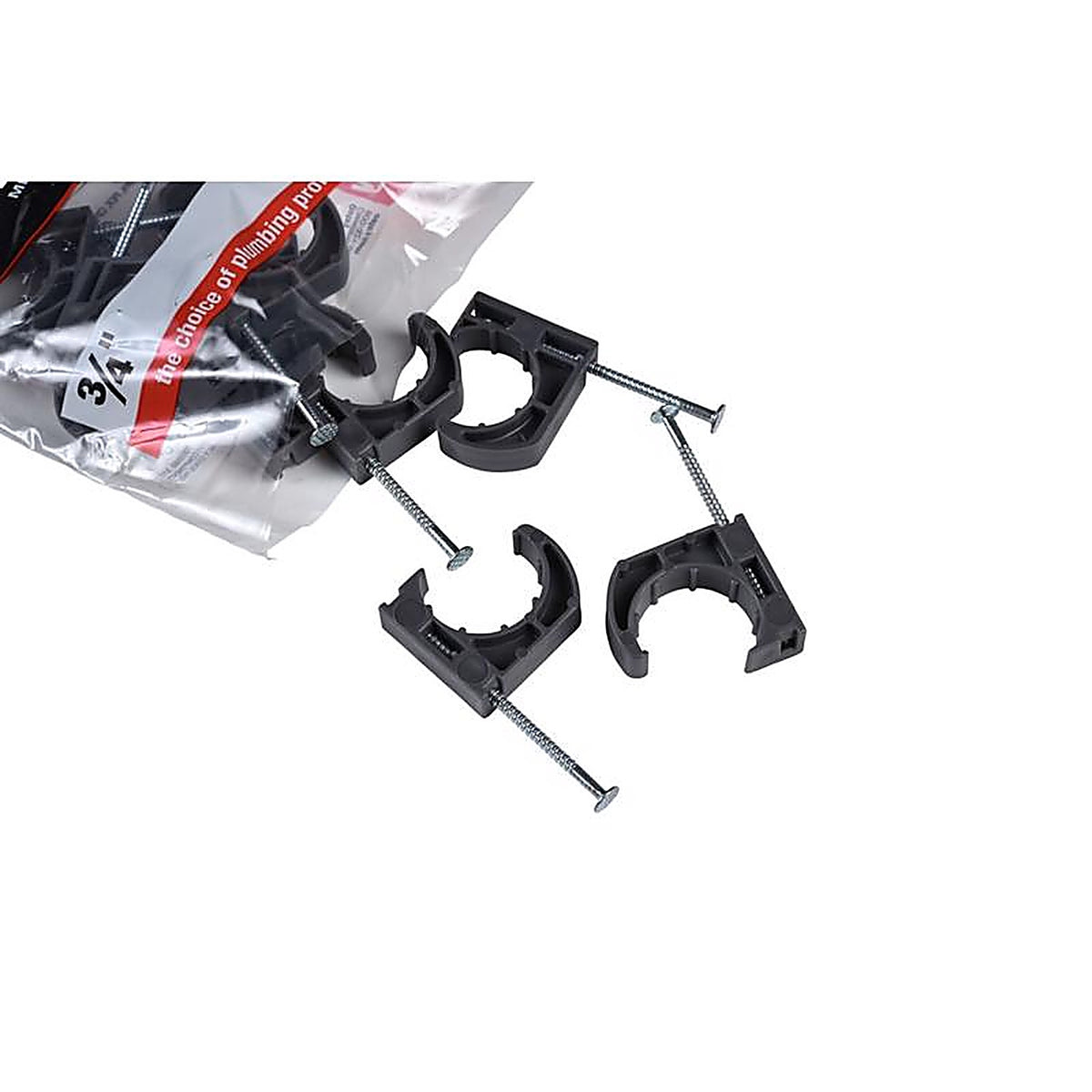 Oatey - 33911 - 3/4 in. Gray Plastic Half Nail Clamp