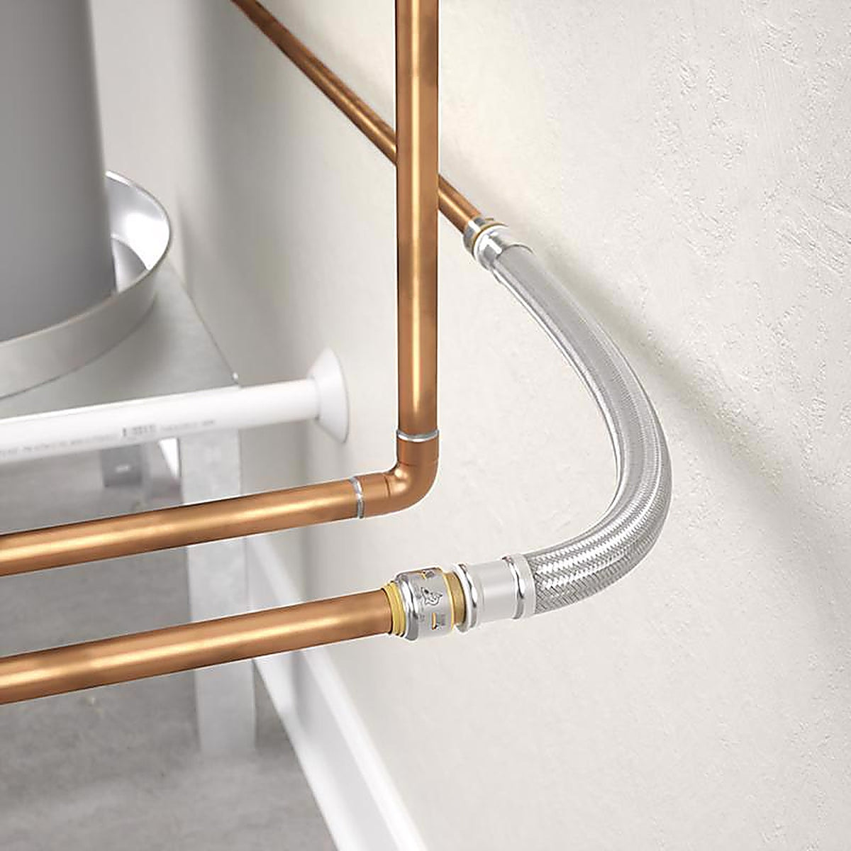 SharkBite - UR3008FX18 - 1/2 in. PTC X 1/2 in. D PTC 18 in. Stainless Steel Supply Line