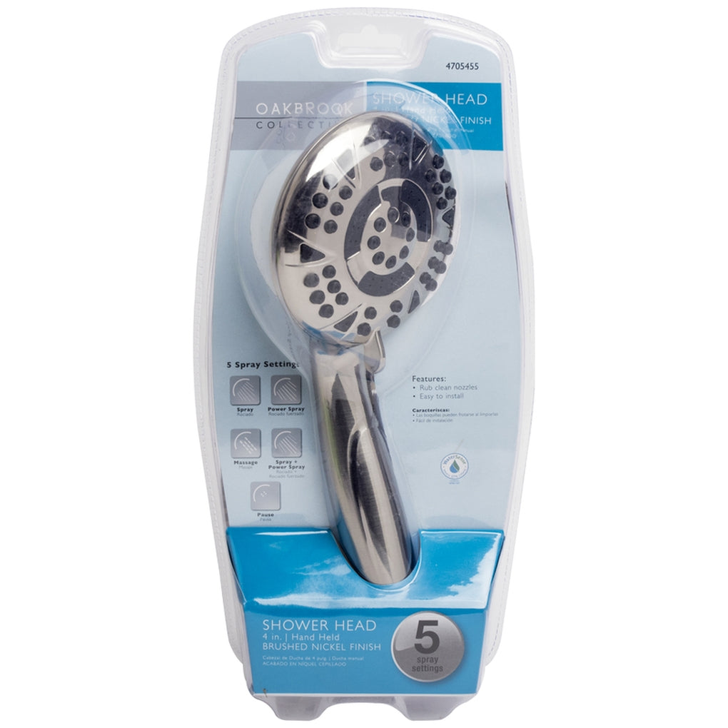OakBrook - 520A5141BBN-WS - Brushed Nickel PVC 5 settings Handheld Showerhead 1.8 gal.