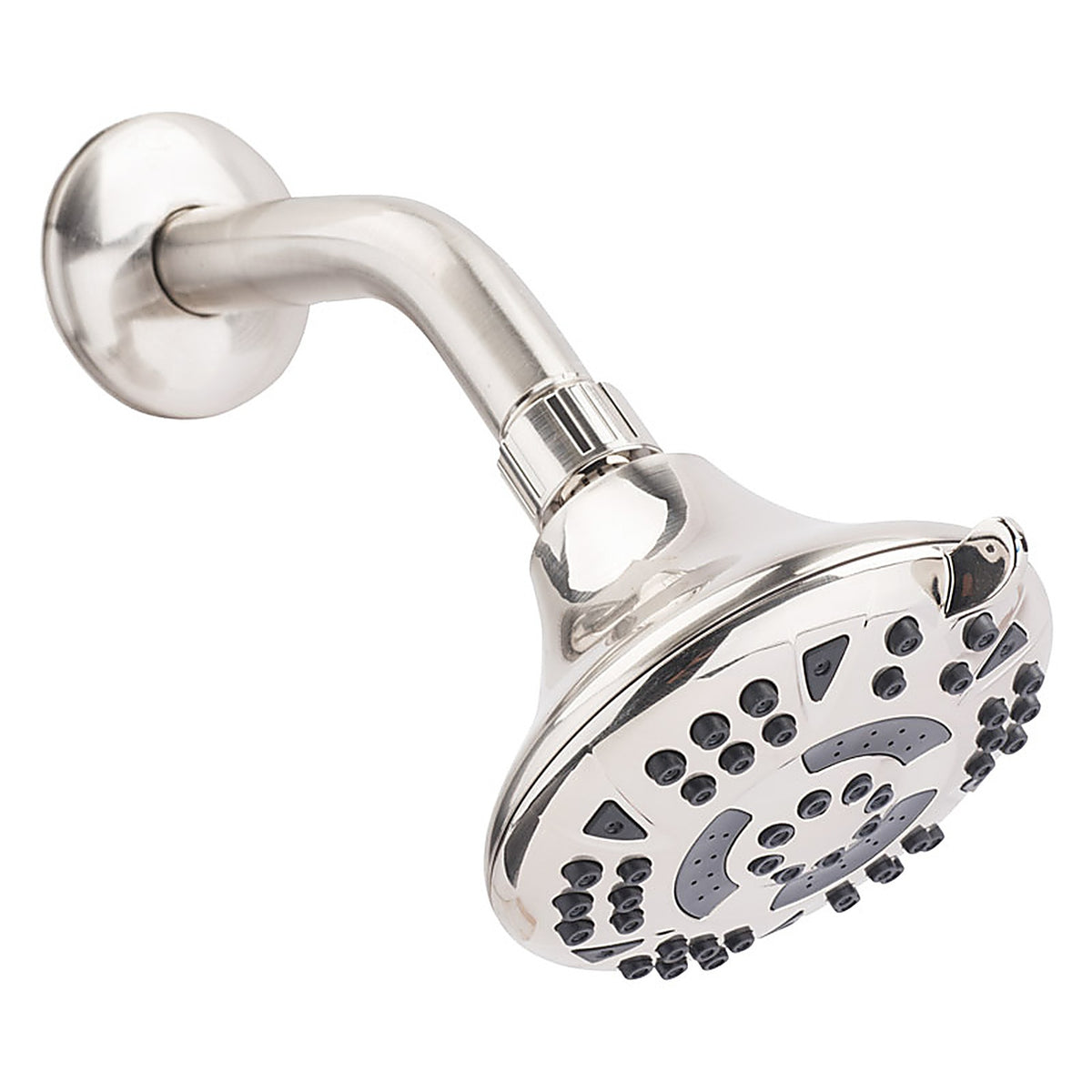 OakBrook - 520A5341BBN-WS - Brushed Nickel PVC 5 settings Wallmount Showerhead 1.8 gal.