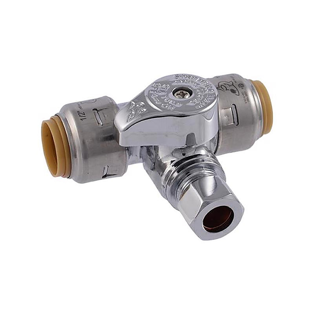 SharkBite - 24984A - 1/2 in. PTC x 1/2 in. Compression Brass Tee Stop
