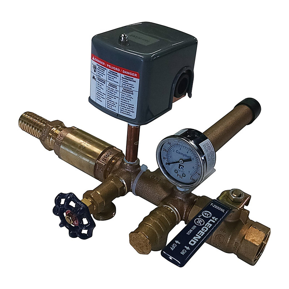 Campbell - RSTC43ULHKIT-3 - 1 in. MPT X 1 in. D Barb Brass Manifold