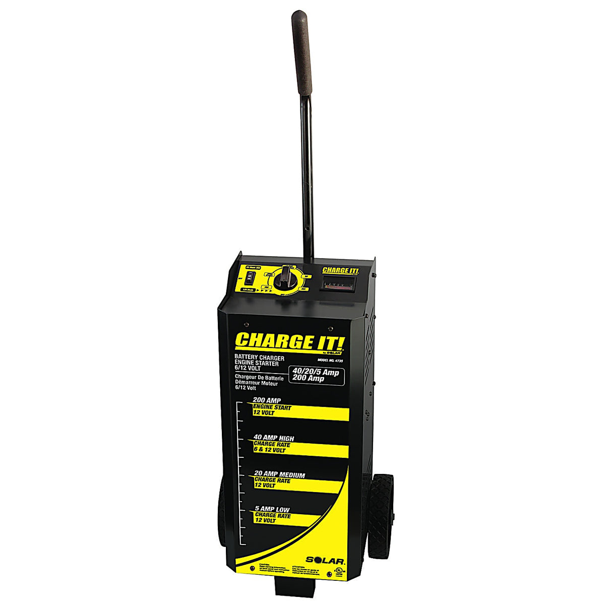 Solar - 4735 - 40/10/2/200 Amp 12 Volt Wheeled Battery Charger