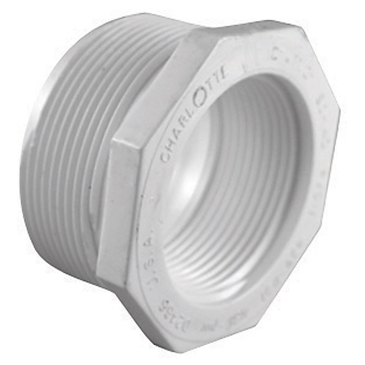 Charlotte Pipe - PVC021122800 - Schedule 40 1-1/2 in. MPT x 1/2 in. Dia. FPT PVC Reducing Bushing