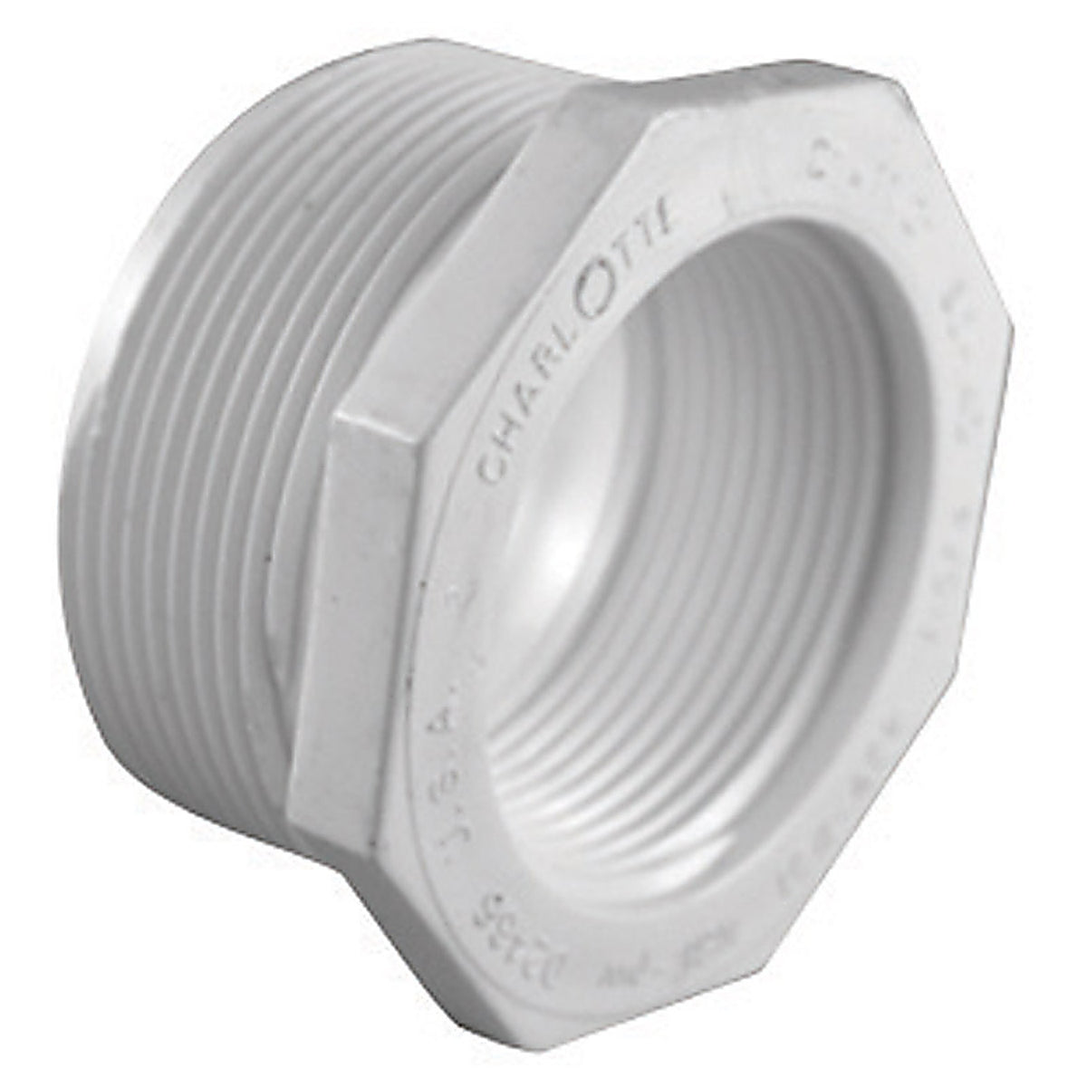 Charlotte Pipe - PVC021123400 - Schedule 40 1-1/2 in. MPT x 1-1/4 in. Dia. FPT PVC Reducing Bushing