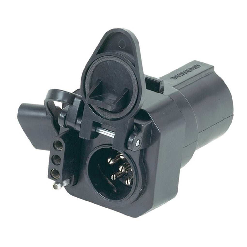 Hopkins - 47575 - 7 RV Blade to 6 round and 4 flat Adapter (center pin electric brake)