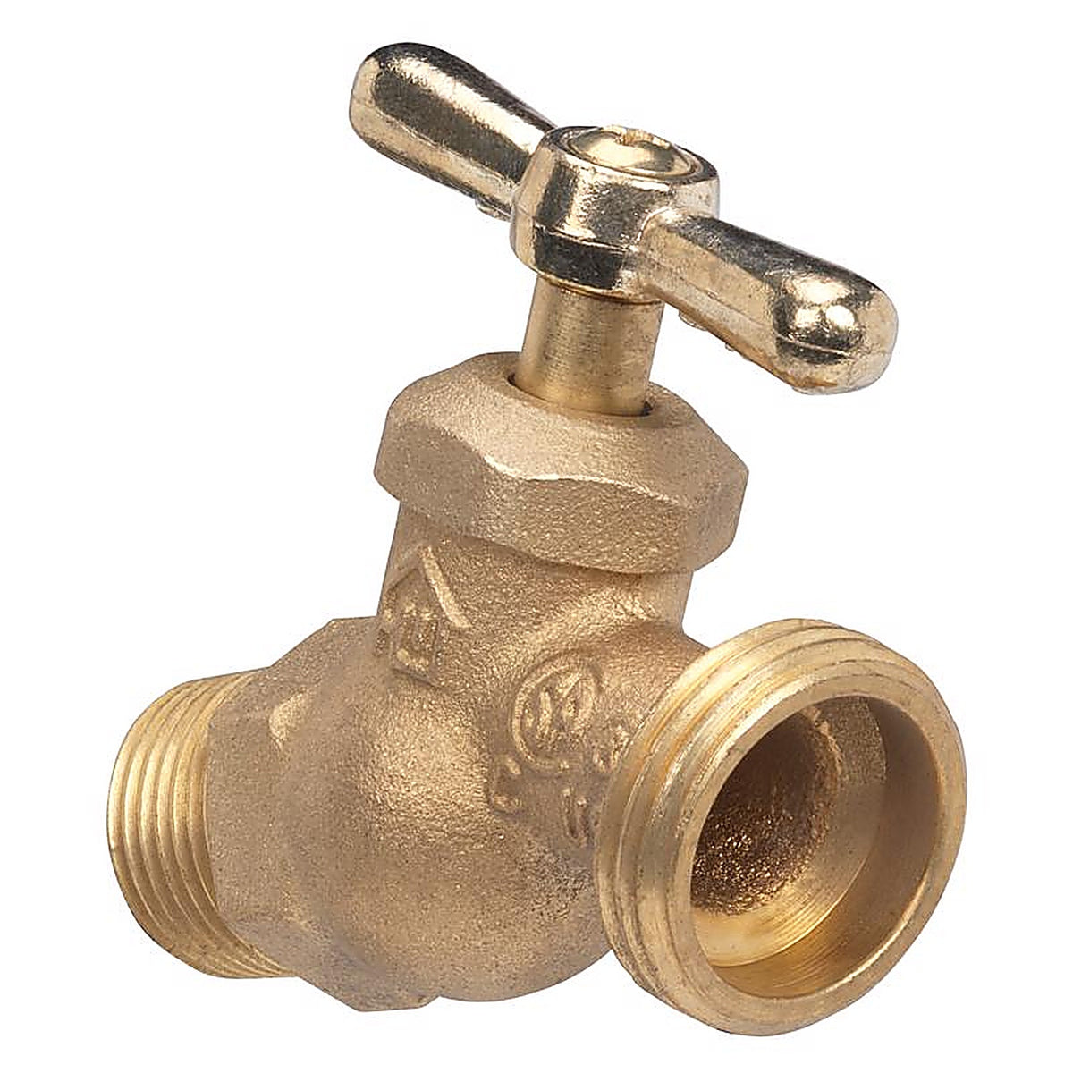 Homewerks - VHNSTDF4 - 3/4 in. MIP X 3/4 in. MHT Brass No-Kink Hose Bibb