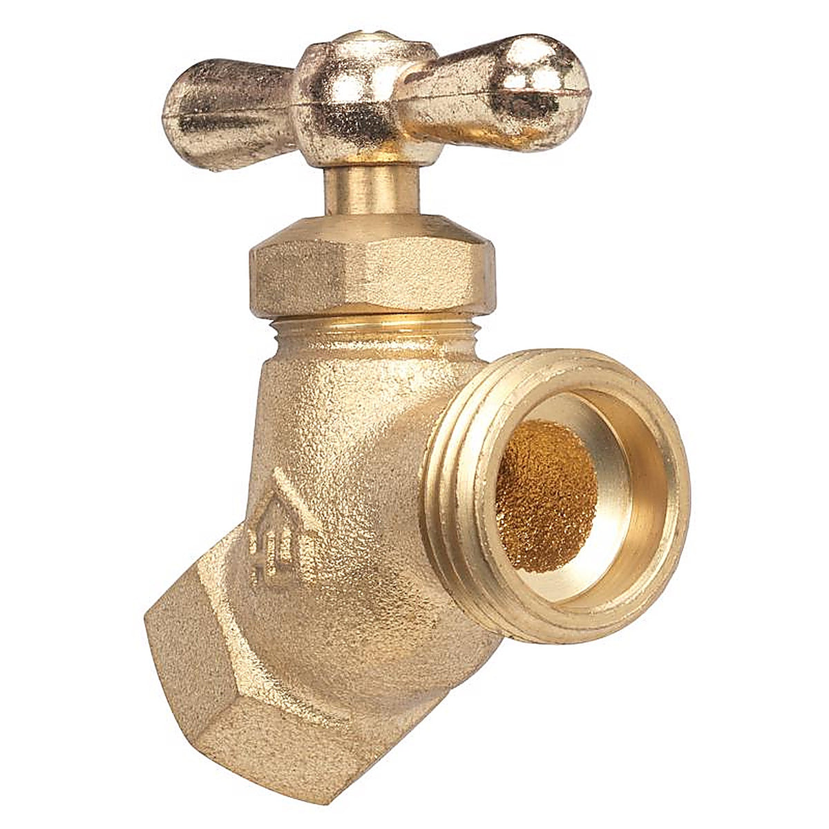 Homewerks - VHNSTDB3 - 1/2 in. FIP X 3/4 in. MHT Brass No-Kink Hose Bibb