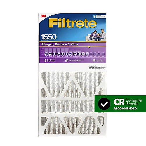 3M - NDP01-5IN-2 - Filtrete 16 in. W X 25 in. H X 5 in. D Polypropylene 12 MERV Pleated Allergen Air Filter 1 pk