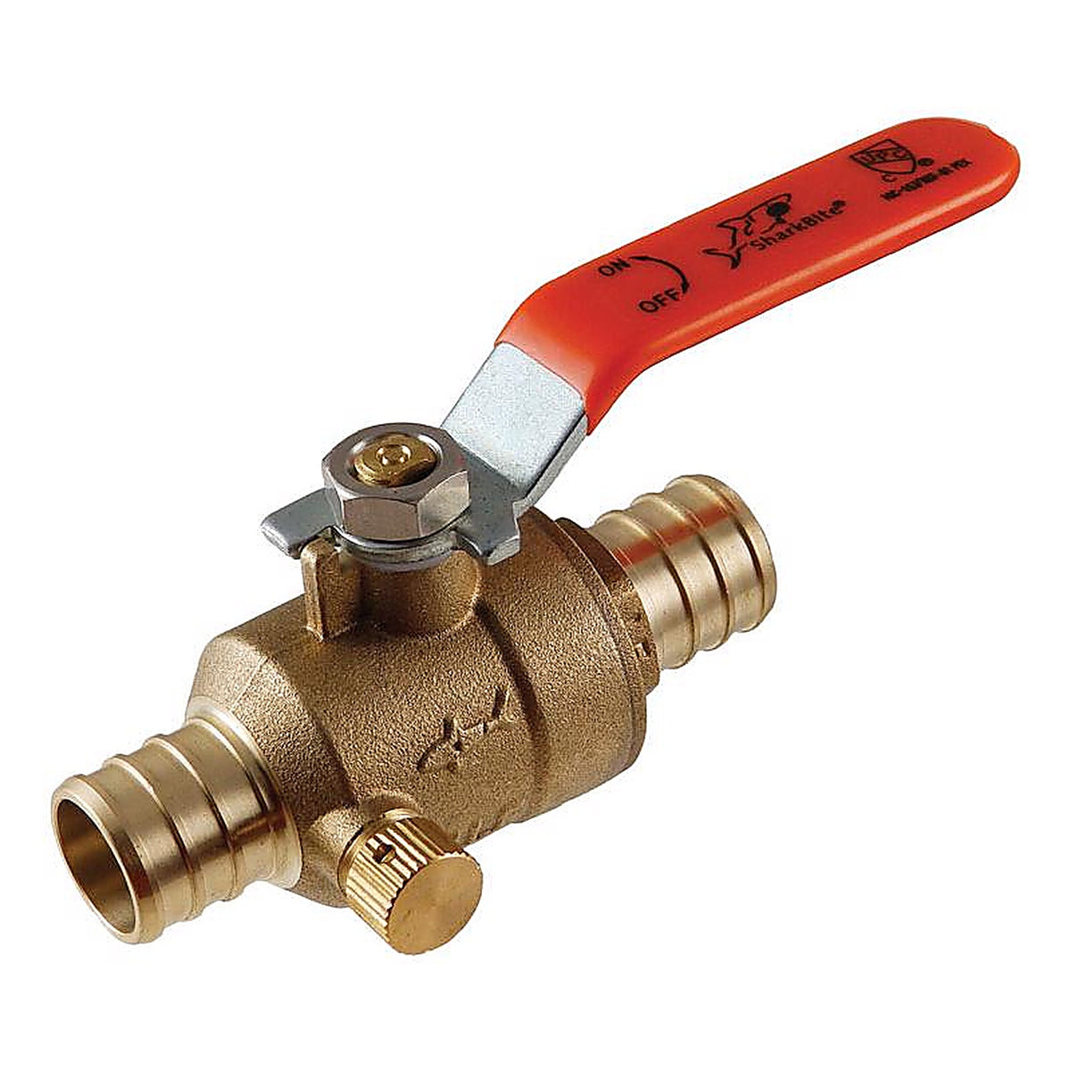 SharkBite - 24612LFA - 1/2 in. Brass Crimp Ball Valve with Drain