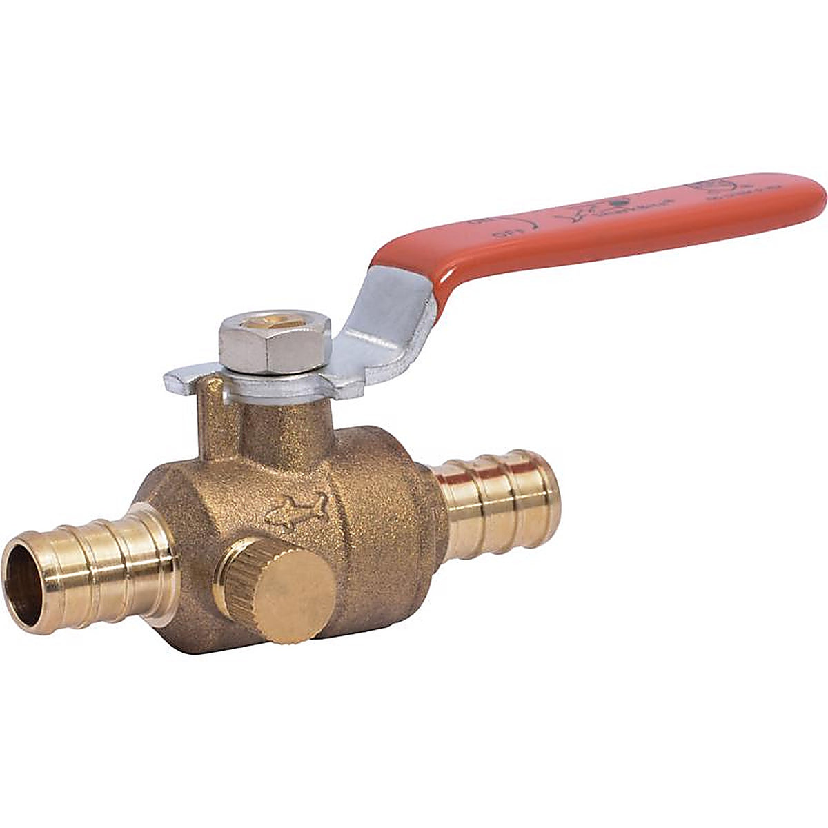 SharkBite - 24612LFA - 1/2 in. Brass Crimp Ball Valve with Drain