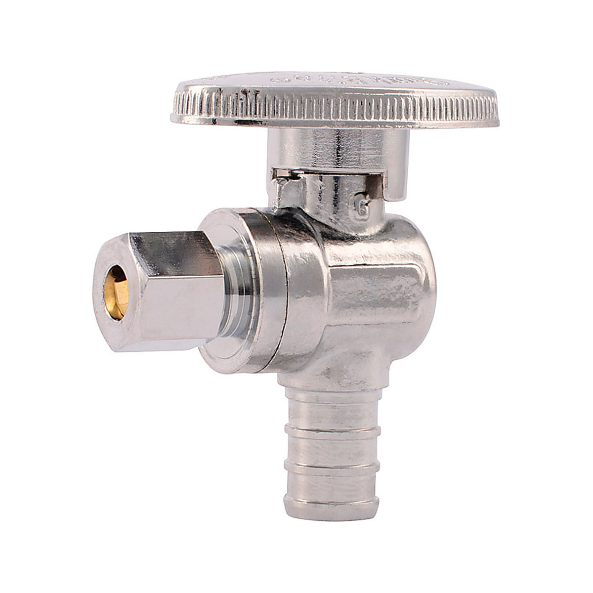 SharkBite - 23056LF - PEX Barb Compression Brass Quarter Turn Angle Stop Valve 1/2 in X 1/4 in