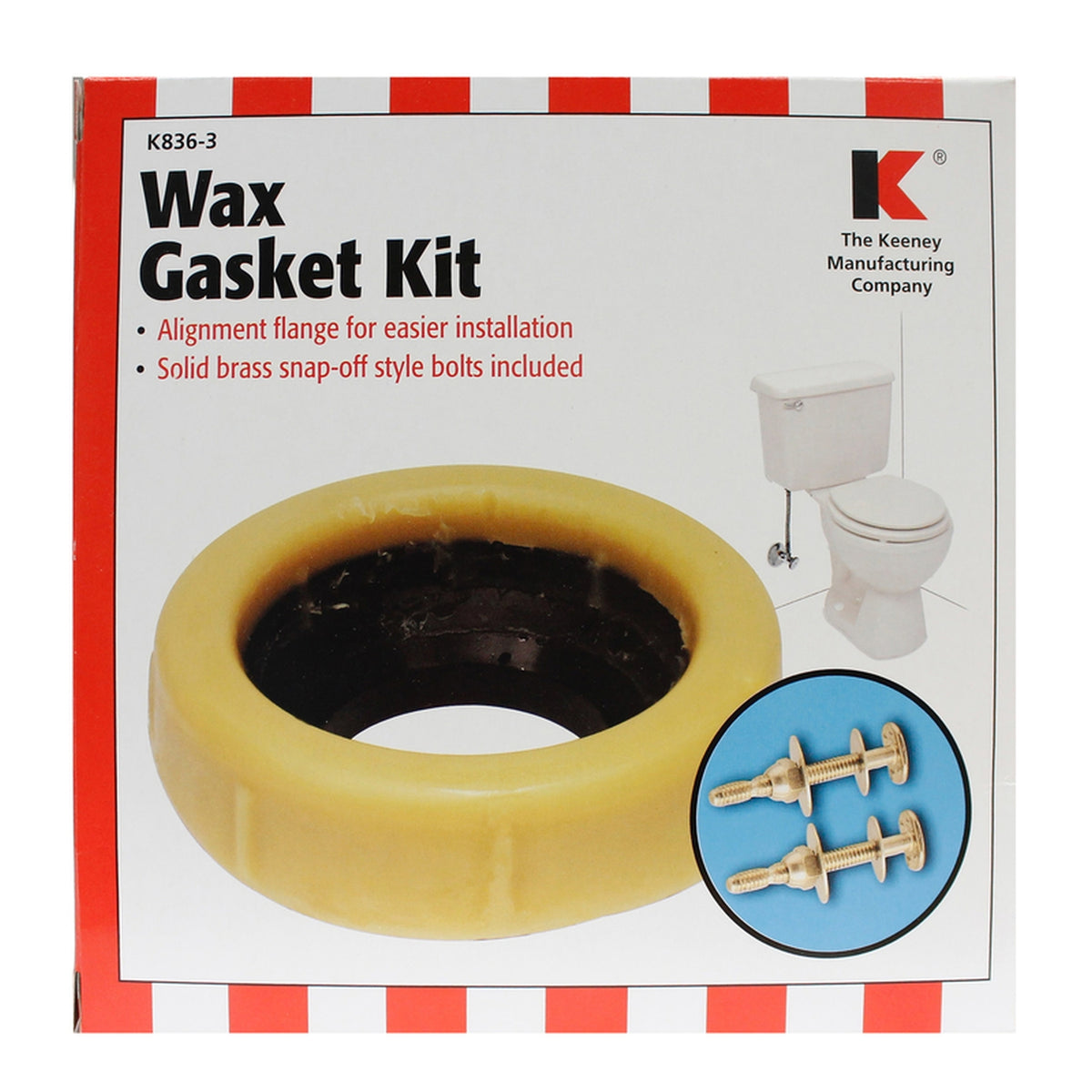 Keeney - K836-3 - Wax Ring Kit Yellow