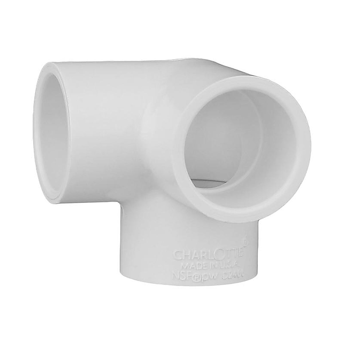Charlotte Pipe - PVC025100600 - Schedule 40 1/2 in. Slip x 1/2 in. Dia. Slip PVC Side Outlet Elbow