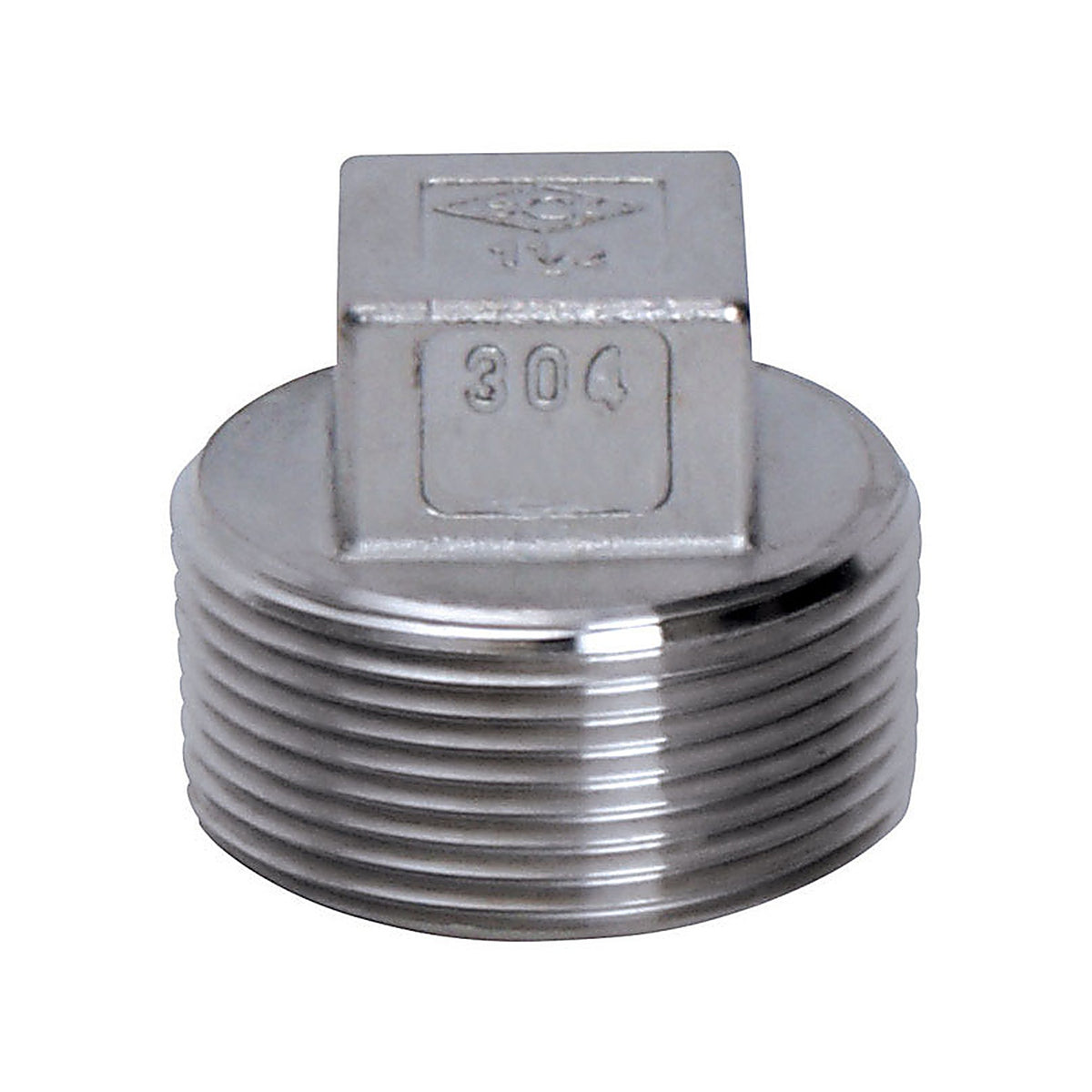 Smith-Cooper - 4638102260 - 1-1/4 in. MPT Stainless Steel Square Head Plug