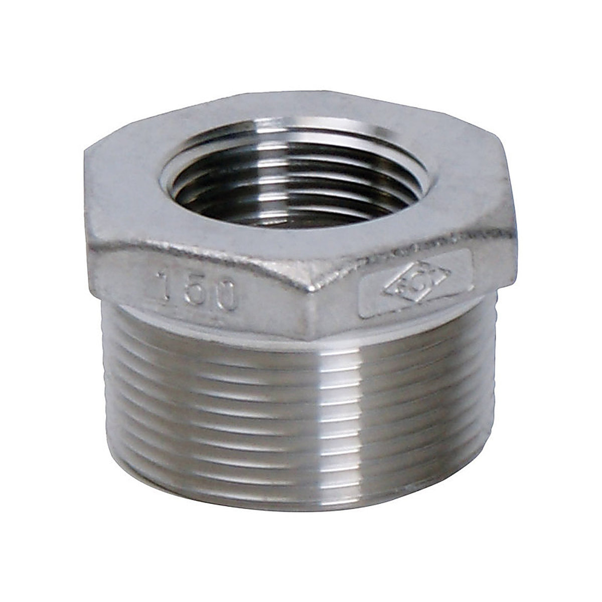 Smith-Cooper - 4638101090 - 1-1/4 in. MPT x 1/2 in. Dia. FPT Stainless Steel Hex Bushing