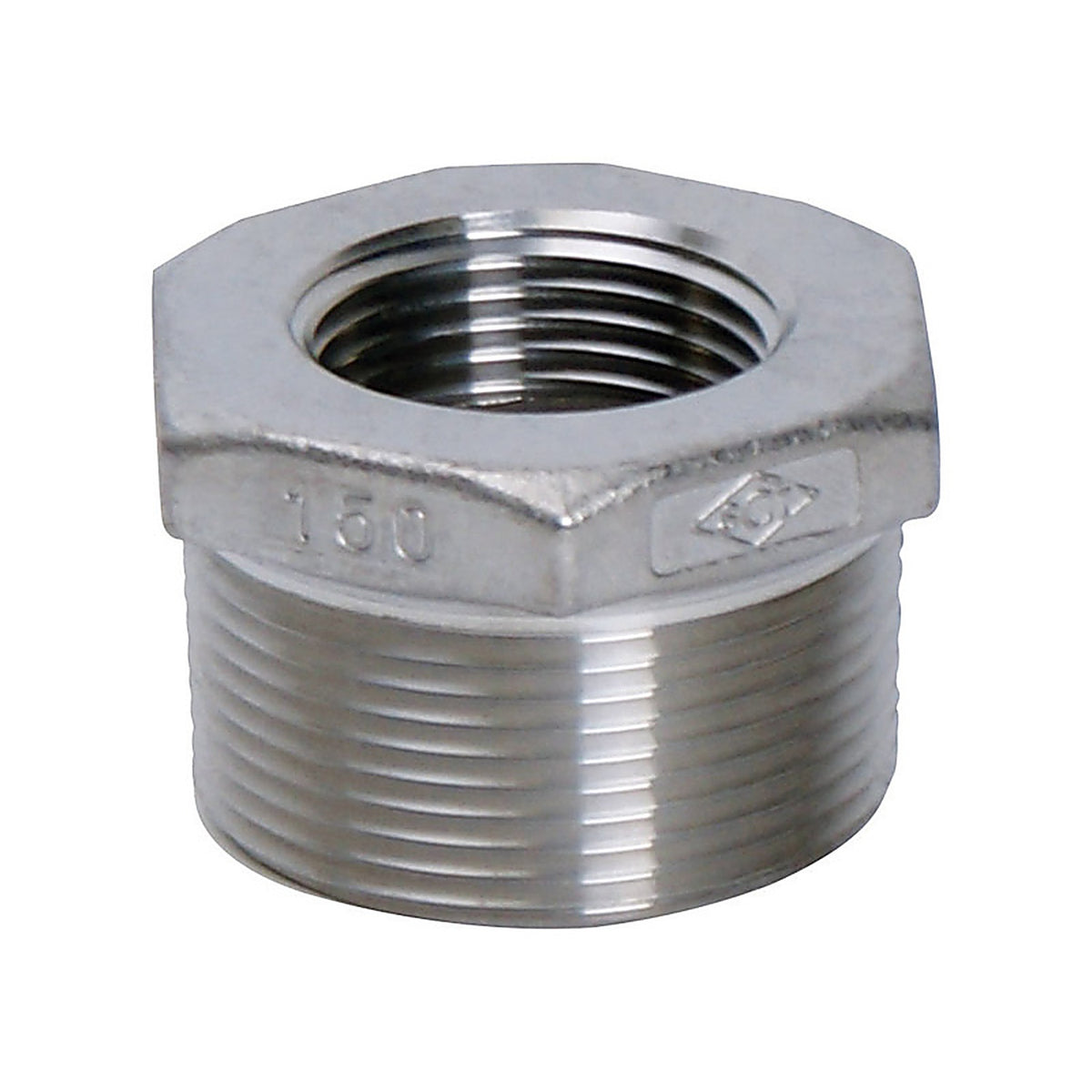 Smith-Cooper - 4638101110 - 1-1/4 in. MPT x 1 in. Dia. FPT Stainless Steel Hex Bushing