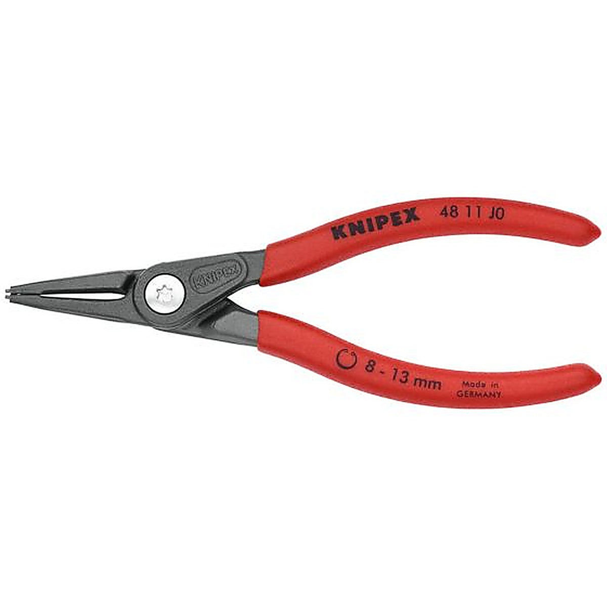 Knipex - 4811J0 - Int Precision Snap Ring Pliers, 5.5, Non-Slip Plastic, 1/32 Tips, Bulk