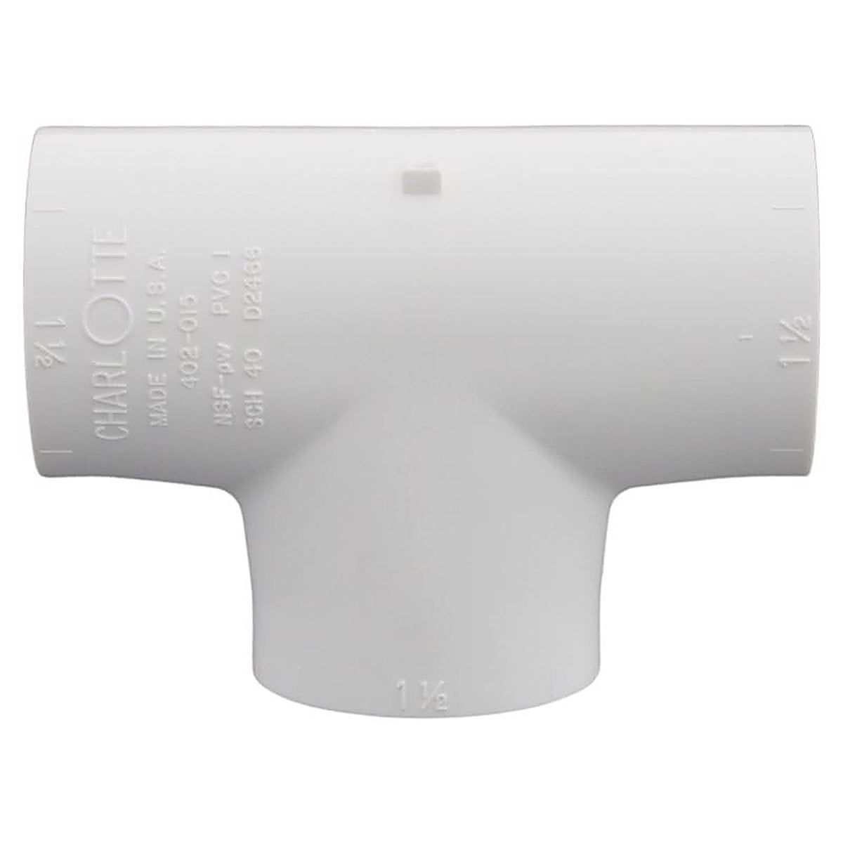 Charlotte Pipe - PVC024012600 - Schedule 40 1/2 in. Slip x 1/2 in. Dia. Slip PVC Reducing Tee