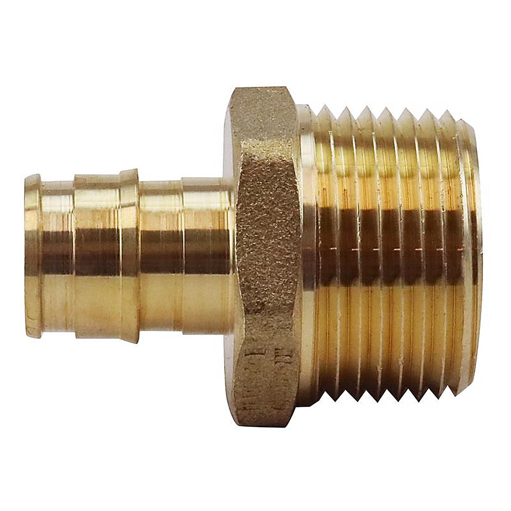 Apollo - EPXMA1234 - Pex A 1/2 in. PEX x 3/4 in. Dia. MPT Brass Male Adapter