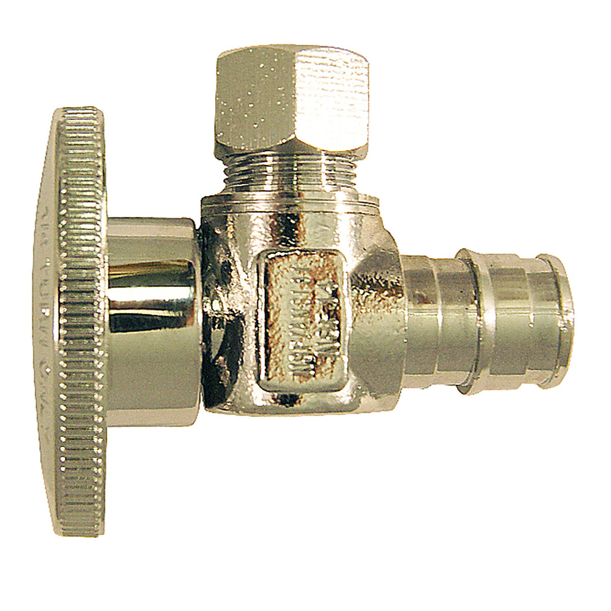 Apollo - EPXVA1238C - PEX A 1/2 in. Barb x 3/8 in. Compression Chrome Plated Stop Valve