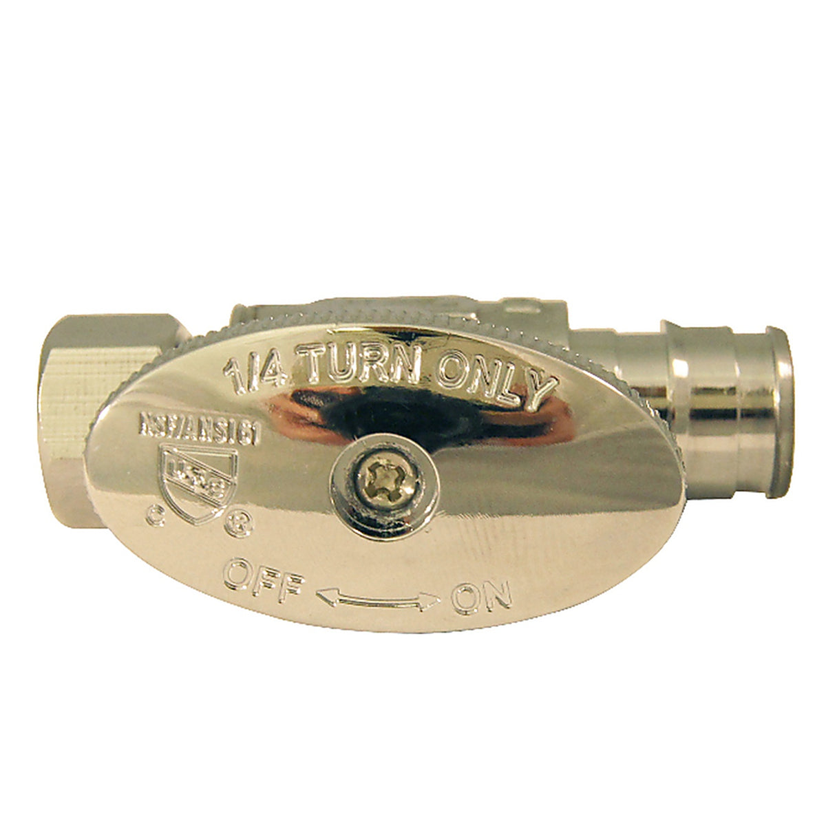 Apollo - EPXVS1238C - PEX A 1/2 in. Barb x 3/8 in. Compression Chrome Plated Straight Stop Valve