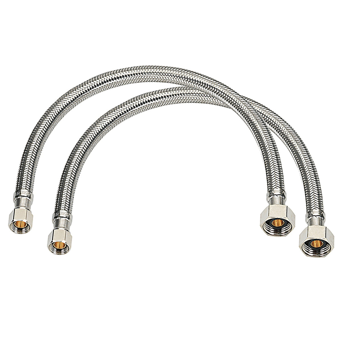 Homewerks - 7223-16-12-1BG2 - 1/2 in. FIP x 1/2 in. Dia. FIP 16 in. Braided Stainless Steel Faucet Supply Line