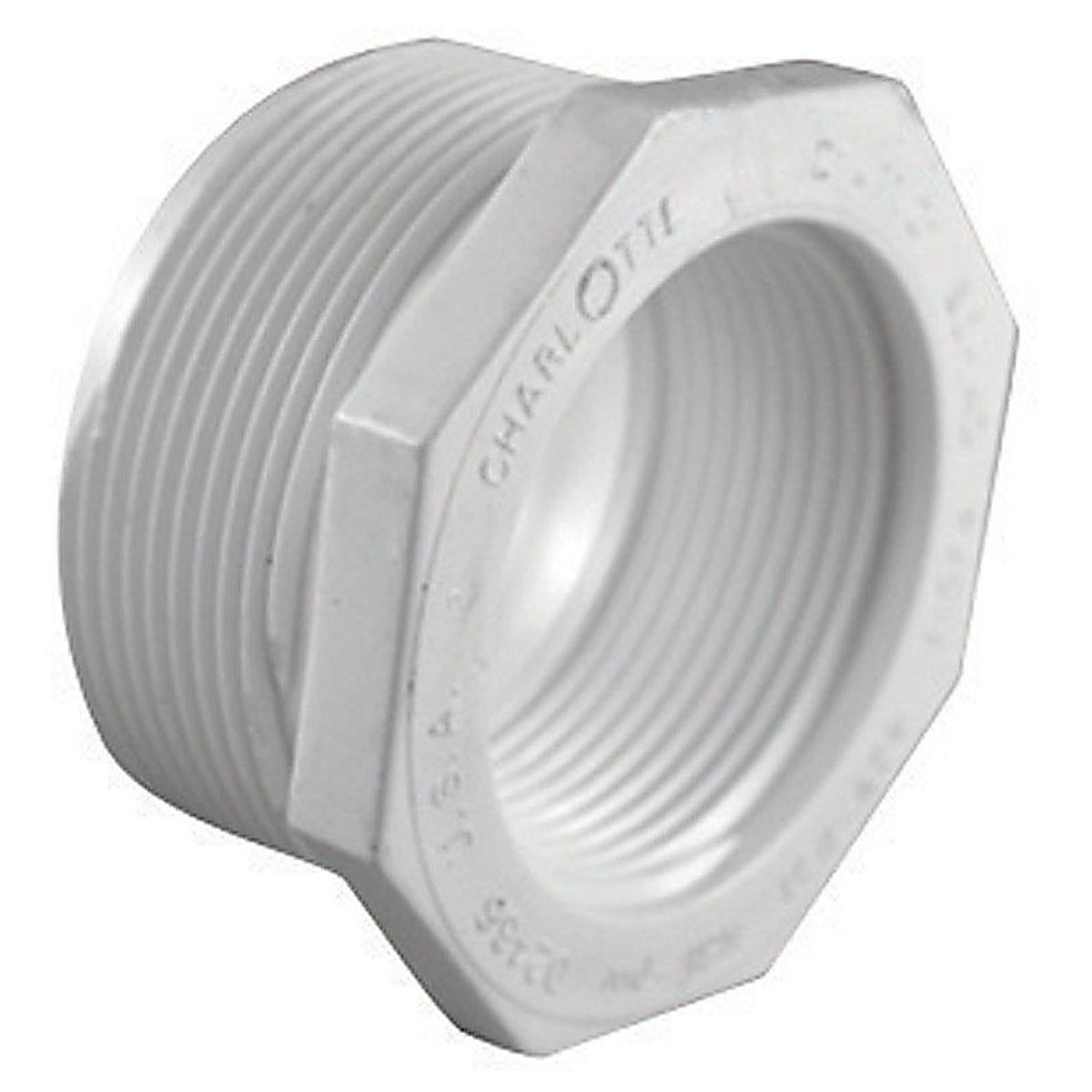 Charlotte Pipe - PVC021123600 - Schedule 40 2 in. MPT x 1 in. Dia. FPT PVC Reducing Bushing